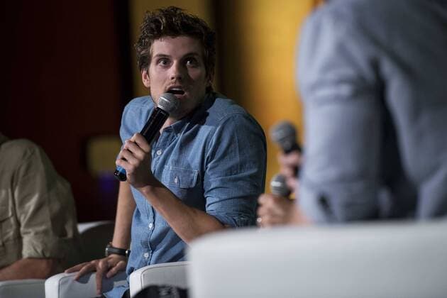 English actor Daniel Sharman attends to fan event of Fear The Walking Dead at Callao City Lights cinema in Madrid, July 24, 2017. Spain.  (20170724041)