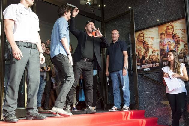 Panamanian actor Ruben Blades and english actor Daniel Sharman attends to fan event of Fear The Walking Dead at Callao City Lights cinema in Madrid, July 24, 2017. Spain.  (20170724026)