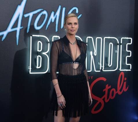 Cast member Charlize Theron attends the premiere of the motion picture spy thriller Atomic Blonde at The Theatre at the Ace Hotel in downtown Los Angeles on July 24, 2017. Storyline: An undercover MI6 agent is sent to Berlin during the Cold War to investigate the murder of a fellow agent and recover a missing list of double agents.  LAP2107072411 JIMxRUYMEN