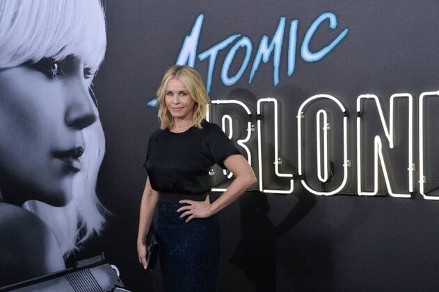 TV personality Chelsea Handler attends the premiere of the motion picture spy thriller Atomic Blonde at The Theatre at the Ace Hotel in downtown Los Angeles on July 24, 2017. Storyline: An undercover MI6 agent is sent to Berlin during the Cold War to investigate the murder of a fellow agent and recover a missing list of double agents.  LAP2107072429 JIMxRUYMEN