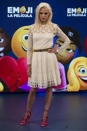 Macarena Gomez attends to photocall of presentation of EMOJI the film in Madrid, July 25, 2017. Spain.  (20170725022)