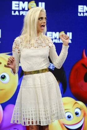 July 25, 2017 - Madrid, Spain - Actress Macarena Gomez attends Emoji La Pelicula photocall at La Casa del Lector on July 25, 2017 in Madrid, Spain. Madrid Spain  - ZUMAn230 20170725_zaa_n230_042 Copyright: xOscarxGonzalezx