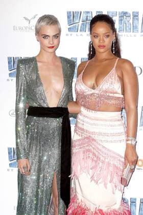 Valerian Premiere in Paris 219623 Patrice Falour Starface 2017-07-25 Paris France Premiere du film Valerian . Fenty, Robyn Rihanna ( Rihanna ); Delevingne, Cara  Copyright: xPatricexFalourx STAR_219623_010