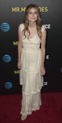 July 25, 2017 - Beverly Hills, California, U.S - Justine Lupe The cast of AT&T AUDIENCE Networks Ã’Mr. MercedesO, adapted from the original novel by Stephen King, walked the red carpet before viewing this year s screening at the Beverly Hilton Garden. The dramatic series follows a serial killer as he taunts a retired police detective leading the ex-cop to undertake a private investigation before the killer can strike again. The dramatic suspense thriller is set to premiere on the Audience Network on August 9, 2017. Beverly Hills U.S. - ZUMAb102 20170725_zaf_b102_004 Copyright: xDavidxBrox
