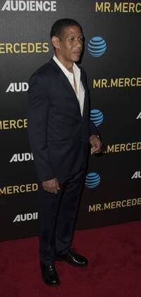 July 25, 2017 - Beverly Hills, California, U.S - Scott Lawrence The cast of AT&T AUDIENCE Networks Ã’Mr. MercedesO, adapted from the original novel by Stephen King, walked the red carpet before viewing this year s screening at the Beverly Hilton Garden. The dramatic series follows a serial killer as he taunts a retired police detective leading the ex-cop to undertake a private investigation before the killer can strike again. The dramatic suspense thriller is set to premiere on the Audience Network on August 9, 2017. Beverly Hills U.S. - ZUMAb102 20170725_zaf_b102_036 Copyright: xDavidxBrox