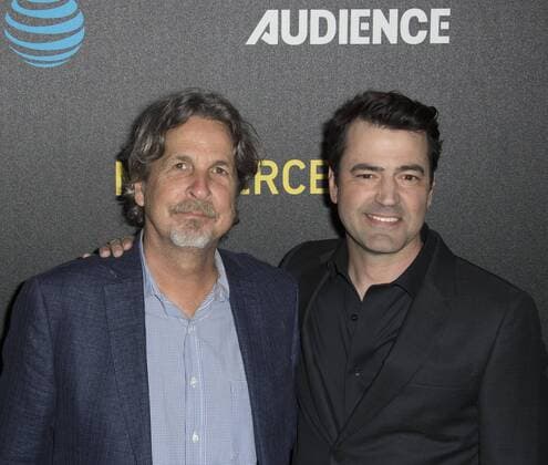 July 25, 2017 - Beverly Hills, California, U.S - Peter Farrelly and Ron Livingston The cast of AT&T AUDIENCE Networks Ã’Mr. MercedesO, adapted from the original novel by Stephen King, walked the red carpet before viewing this year s screening at the Beverly Hilton Garden. The dramatic series follows a serial killer as he taunts a retired police detective leading the ex-cop to undertake a private investigation before the killer can strike again. The dramatic suspense thriller is set to premiere on the Audience Network on August 9, 2017. Beverly Hills U.S. - ZUMAb102 20170725_zaf_b102_049 Copyright: xDavidxBrox