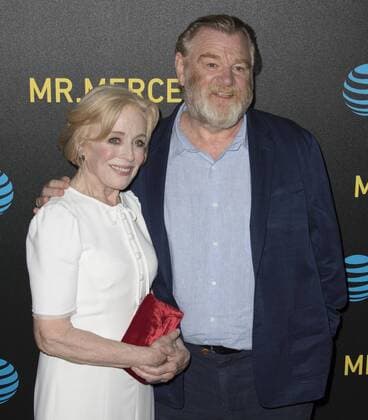 July 25, 2017 - Beverly Hills, California, U.S - Holland Taylor and Brendan Gleeson The cast of AT&T AUDIENCE Networks Ã’Mr. MercedesO, adapted from the original novel by Stephen King, walked the red carpet before viewing this year s screening at the Beverly Hilton Garden. The dramatic series follows a serial killer as he taunts a retired police detective leading the ex-cop to undertake a private investigation before the killer can strike again. The dramatic suspense thriller is set to premiere on the Audience Network on August 9, 2017. Beverly Hills U.S. - ZUMAb102 20170725_zaf_b102_075 Copyright: xDavidxBrox