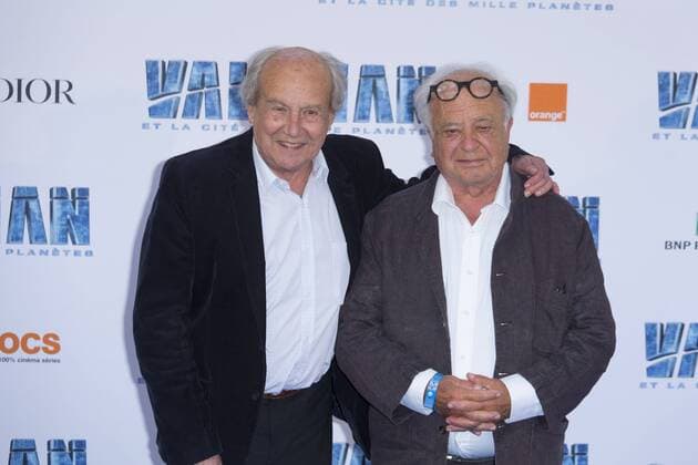 Jean Claude Mezieres - Pierre Christin CELEBRITES : Avant premiere du film VALERIAN - Saint Denis - 25 07 2017 StephenCaillet Panoramic 