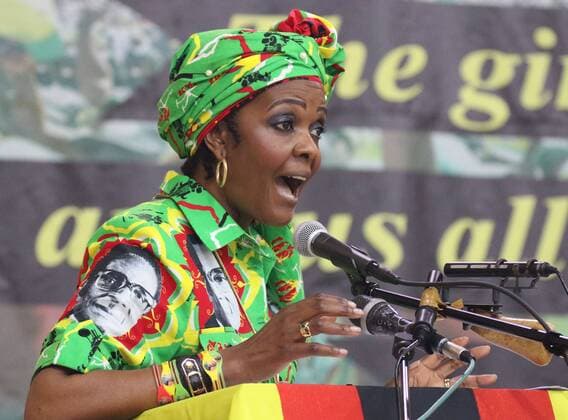 (170728) -- HARARE, July 28, 2017 -- Zimbabwean First Lady Grace Mugabe addresses at a meeting in Harare, Zimbabwe, July 27, 2017. Zimbabwean First Lady Grace Mugabe on Thursday urged her husband President Robert Mugabe to name a successor and effectively kill factionalism currently gripping the ruling ZANU-PF party. ) (zxj) ZIMBABWE-HARARE-GRACE MUGABE-SUCCESSOR Stringer 