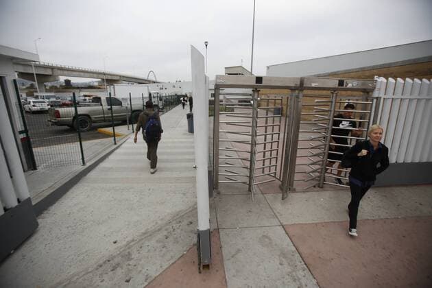 July 31, 2017 - Tijuana, Baja California, Mexico - Tijuana, Baja California, USA July 31st, 2017 Opening of the Pedwest pedestrian entrance into Tijuana, Mexico. Rebecca Nishimura on the right enters Tijuana through the recently opened Pedwest into Tijuana. Ã‚Â© The San Diego Union Tribune 2017 Tijuana Mexico - ZUMAs44_ 20170731_zaf_s44_004 Copyright: xAlejandroxTamayox