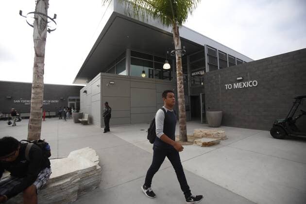 July 31, 2017 - San Ysidro, California, USA - San Ysidro, California, USA July 31st, 2017 Opening of the Pedwest pedestrian entrance into Tijuana, Mexico. The crossing is next to the San Ysidro port of entry. Ã‚Â© The San Diego Union Tribune 2017 San Ysidro USA - ZUMAs44_ 20170731_zaf_s44_005 Copyright: xAlejandroxTamayox