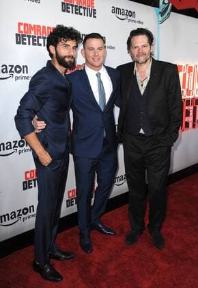 August 3, 2017 - Hollywood, California, U.S. - Cornilieu Ulici, Channing Tatum, Florin Piersic Jr. attends The Los Angeles Premiere of Amazon Prime Video Comrade Detective held at the Arclight Theater in Hollywood, California on August 3, 2017. 2017 Hollywood U.S. - ZUMAl86_ 20170803_zaf_l86_070 Copyright: xDavexLongendykex