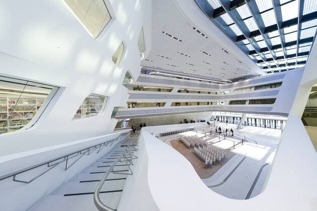 WU Campus Wien, Wirtschaftsuniversität Wien, LC, Library and Learning Center, Zaha Hadid, Aula, Österreich, Wien, 2. Bezirk Copyright: xKTHx ALLAT842946