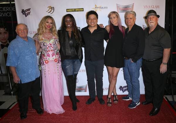 August 4, 2017 - Las Vegas, NV, U.S. - 04 August 2017 - Las Vegas, Nevada - Steven Fawcette, Angelique Fawcette, Garrett Wang, Katarina Van Derham. Sneak Peek FREE Screening of UNBELIEVABLE!!!!!Ã¢â‚¬Â, A Sci-Fi Spoof Starring over 42 Former Ã¢â‚¬oeStar TrekÃ¢â‚¬Â stars and a Puppet Captain, at Brenden Theaters inside the Palms Las Vegas. Photo Credit: MJT AdMedia Las Vegas U.S. - ZUMAa123 20170804_zaa_a123_037 Copyright: xMjtAdmediax