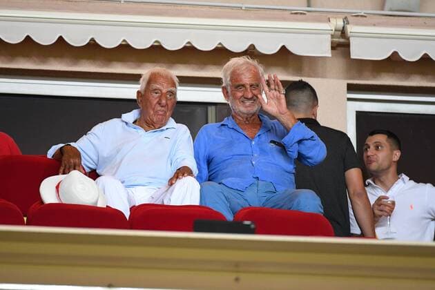 Jean-Paul Belmondo, Charles Gerard - FOOTBALL : AS Monaco vs Toulouse FC - Ligue 1 - Monaco CELEBRITES : Monaco vs Toulouse - Ligue 1 - 04 08 2017 LionelUrman Panoramic 
