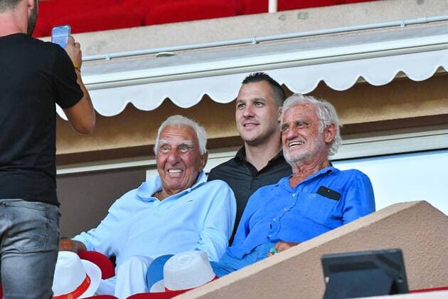 Jean-Paul Belmondo, Charles Gerard - FOOTBALL : AS Monaco vs Toulouse FC - Ligue 1 - Monaco CELEBRITES : Monaco vs Toulouse - Ligue 1 - 04 08 2017 LionelUrman Panoramic 