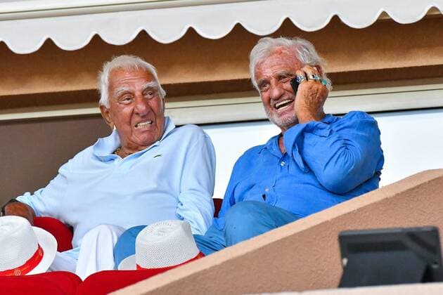 Jean-Paul Belmondo, Charles Gerard - FOOTBALL : AS Monaco vs Toulouse FC - Ligue 1 - Monaco CELEBRITES : Monaco vs Toulouse - Ligue 1 - 04 08 2017 LionelUrman Panoramic 