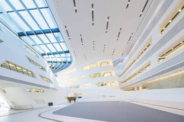 Architektur von Zaha Hadid WU Campus Wien, Wirtschaftsuniversität Wien, LC, Library and Learning Center, Zaha Hadid, Österreich, Wien, 2. Bezirk Copyright: xKTHx ALLAT845263