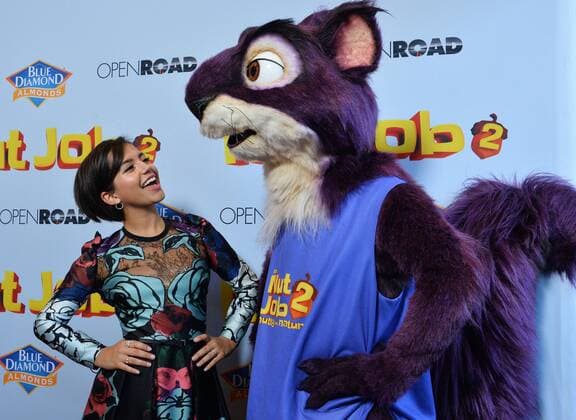 Cast member Isabela Moner, the voice of Heather in the animated motion picture comedy The Nut Job 2: Nutty by Nature attends the premiere of the film at Regal Cinemas LA Live in Los Angeles on August 5, 2017. Storyline: Following the events of the first film, Surly and his friends must stop Oakton City s mayor from destroying their home to make way for a dysfunctional amusement park.  LAP2017080517 JIMxRUYMEN