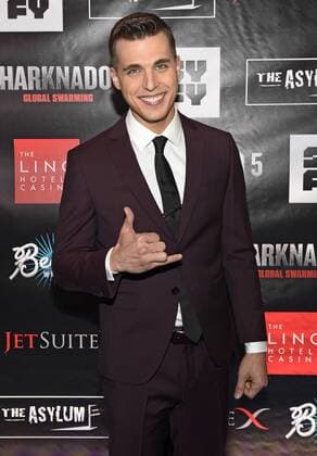 Actor Cody Linley arrives at the premiere of Sharknado 5: Global Swarming at The LINQ Hotel & Casino in Las Vegas, Nevada on August 6, 2017.  LAV20170806729 DAVIDxBECKER