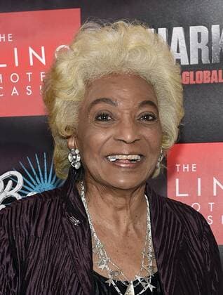 Actress Nichelle Nichols arrives at the premiere of Sharknado 5: Global Swarming at The LINQ Hotel & Casino in Las Vegas, Nevada on August 6, 2017.  LAV20170806732 DAVIDxBECKER
