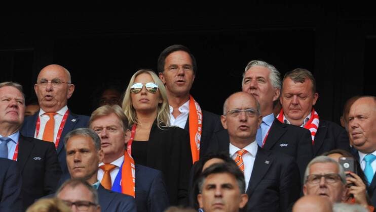 UEFA Womens European final The Netherlands vs Denmark Enschede The Netherlands 6th August 2017 UEFA Womens European final The Netherlands vs Denmark In the crowd, Michael van Praag, Dutch PM Mark Rutte and Danish PM Lars LÃ¸kke Rasmussen 