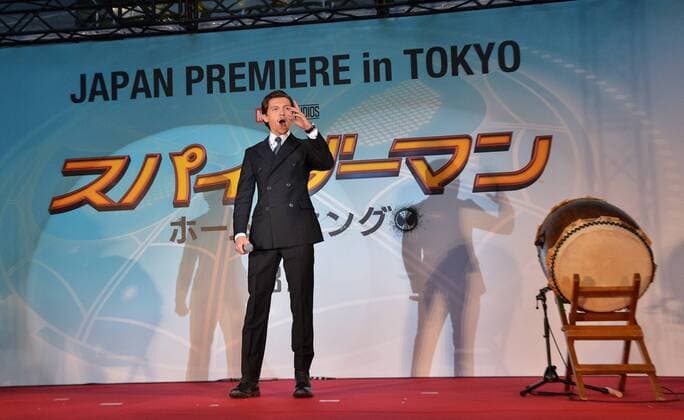 Actor Tom Holland attends the Japan premiere for the film Spider-Man: Homecoming in Tokyo, Japan on August 7, 2017.  TKP2017080701 KEIZOxMORI