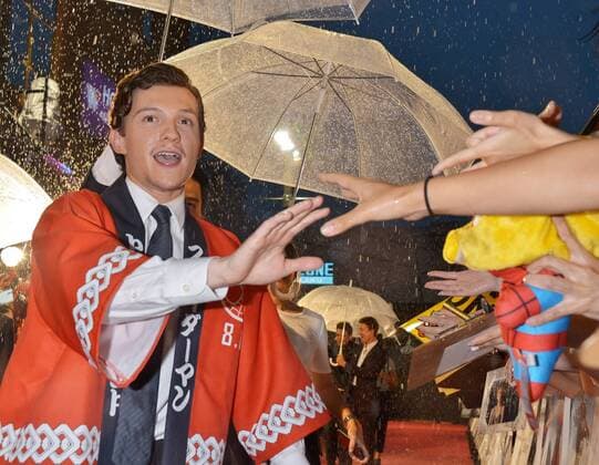 Actor Tom Holland attends the Japan premiere for the film Spider-Man: Homecoming in Tokyo, Japan on August 7, 2017.  TKP2017080710 KEIZOxMORI