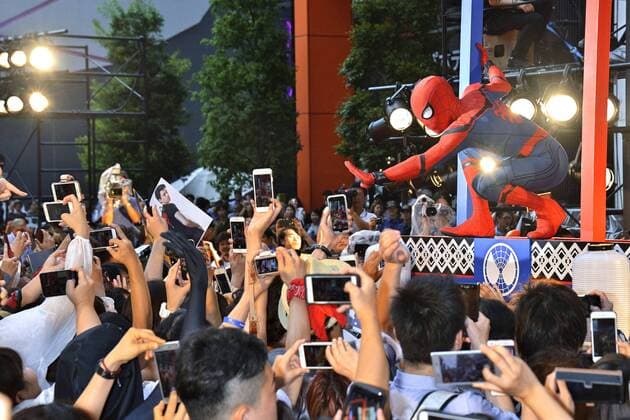 Spider-Man Double bei der Premiere des Kinofilms Spider-Man: Homecoming im Kabukicho Cinecity Park. Tokio, 07.08.2017 Foto:xK.xNarax xFuturexImage