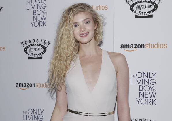 Elena Kampouris arrives on the red carpet at The Only Living Boy In New York New York Premiere at The Museum of Modern Art on August 7, 2017 in New York City.  NYP20170807127 JOHNxANGELILLO