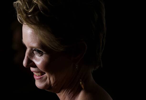 Cynthia Nixon arrives on the red carpet at The Only Living Boy In New York New York Premiere at The Museum of Modern Art on August 7, 2017 in New York City.  NYP20170807129 JOHNxANGELILLO
