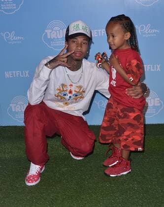 August 10, 2017 - Los Angeles, CA, U.S. - 10 August 2017 - Los Angeles, California - Tyga, King Cairo. Premiere of Netflix s True and The Rainbow held at Pacific Theaters at The Grove in Los Angeles. Photo Credit: AdMedia Los Angeles U.S. - ZUMAa123 20170810_zaa_a123_049 Copyright: xBirdiexThompsonx