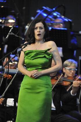 Slovak classical soprano Simona Saturova performs with the Brno Philharmonic Orchestra during the Spilberk International Music Festival in Brno, Czech Republic, on August 13, 2017. (CTKxPhoto IgorxZehl) CTKPhotoP201708130510601  zeh