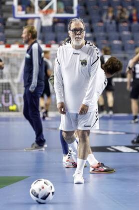 Wolfgang Trepper beim Handball-Tag mit Kindertraining und Prominenten-Spiel in der Lanxess Arena. Köln, 13.08.2017 Foto:xC.xHardtx xFuturexImage