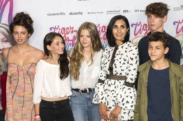 Luna Zimic Mijovic, Emily Kusche, Flora Li Thiemann, Narges Rashidi, Emil Belton und David Ali Rashed bei der Premiere des Kinofilms Tigermilch im Kino in der Kulturbrauerei. Berlin, 15.08.2017 Foto:xK.xWernerx xFuturexImage