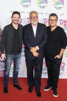 Oliver Berben, Martin Moszkowicz und Torsten Koch bei der Premiere des Kinofilms Tigermilch im Kino in der Kulturbrauerei. Berlin, 15.08.2017 Foto:xK.xWernerx xFuturexImage