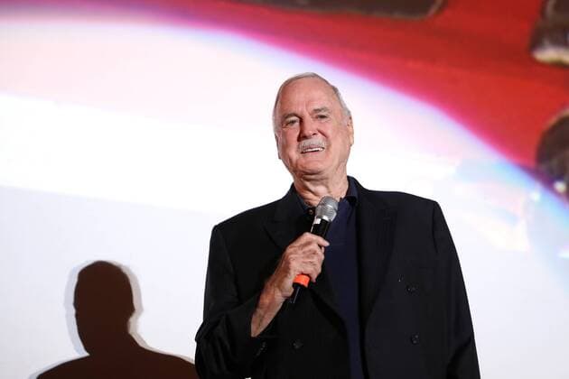 (170816) -- SARAJEVO, Aug. 16, 2017 -- British comedian John Cleese speaks to the audience during the 23rd Sarajevo Film Festival (SFF), in Sarajevo, Bosnia and Herzegovina, on Aug. 16, 2017. John Cleese received Honorary Heart of Sarajevo Award during the 23rd Sarajevo Film Festival here on Wednesday. ) BOSNIA AND HERZEGOVINA-SARAJEVO-FILM FESTIVAL HarisxMemija 