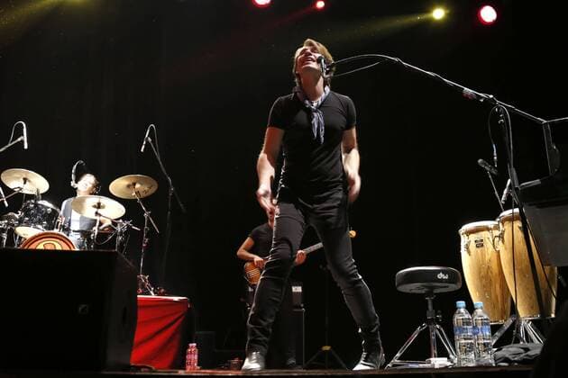 August 17, 2017 - EUM20170817ESP06.JPG.CIUDAD DE MEXICO MusicMusica-Hanson.- Aspectos de la presentacion de la agrupacion estadounidense, Hanson, 16 de agosto de 2017, Plaza Condesa. Foto: Agencia EL UNIVERSALAgustin SalinasJMA.  - ZUMAu78_ 20170817_zaf_u78_009 Copyright: xElxUniversalx