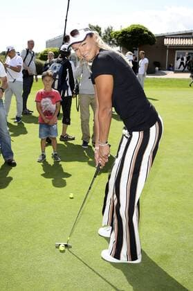 Franziska van Almsick beim 10. GRK Golf Charity Masters 2017 in der Golfanlage Golfclub Leipzig im Golfresort Machern. Leipzig, 19.08.2017 Foto:xS.xGabschx xFuturexImage
