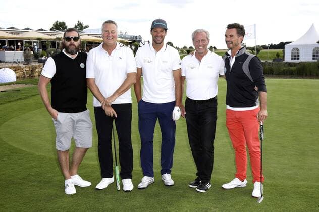 Rea Garvey, Jürgen B. Harder, Michael Ballack, Steffen Göpel und Florian Silbereisen beim 10. GRK Golf Charity Masters 2017 in der Golfanlage Golfclub Leipzig im Golfresort Machern. Leipzig, 19.08.2017 Foto:xS.xGabschx xFuturexImage