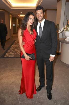 Michael Ballack mit Freundin Natacha Tannous bei der 10. GRK Golf Charity Masters Gala 2017 im Hotel The Westin. Leipzig, 19.08.2017 Foto:xS.xGabschx xFuturexImage