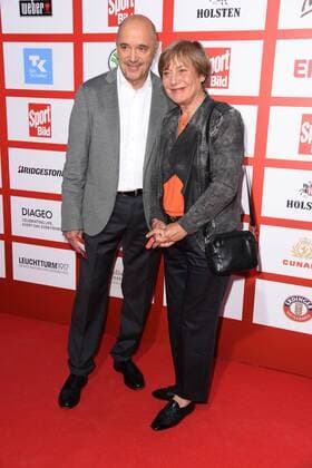 Christian Neureuther mit Ehefrau Rosi Mittermaier beim SPORT BILD Award 2017 in der Fischauktionshalle in Hamburg am 21.08.2017