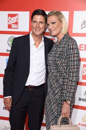 Maria Hoefl-Riesch mit Ehemann Marcus Hoefl beim SPORT BILD Award 2017 in der Fischauktionshalle in Hamburg am 21.08.2017