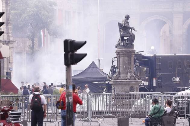 August 21, 2017 - EUM20170821ESP07.JPG .CIUDAD DE MEXICO Cinema Cine-Godzilla Rodaje.- Aspectos del segundo dia de rodaje de la pelicula Godzilla en las calles del Centro Historico de la Ciudad de Mexico, el lunes 21 de agosto de 2017. Foto: Agencia EL UNIVERSAL EVZ.  - ZUMAu78_ 20170821_zaf_u78_071 Copyright: xBerenicexFregosox