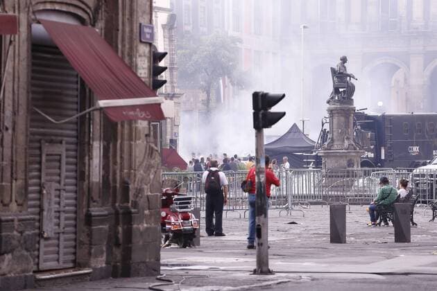August 21, 2017 - EUM20170821ESP10.JPG .CIUDAD DE MEXICO Cinema Cine-Godzilla Rodaje.- Aspectos del segundo dia de rodaje de la pelicula Godzilla en las calles del Centro Historico de la Ciudad de Mexico, el lunes 21 de agosto de 2017. Foto: Agencia EL UNIVERSAL EVZ.  - ZUMAu78_ 20170821_zaf_u78_073 Copyright: xBerenicexFregosox