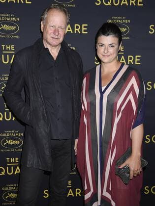 Stellan Skarsgard and Megan Everett at the premiere of The Square in Stockholm Stellan Skarsgard;Megan Everett Stockholm Sweden  541184