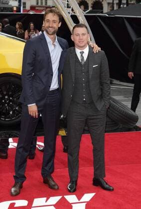 Reid Carolin and Channing Tatum attend the UK premiere of Logan Lucky at Vue Cinema in Leicester Square, London. AUGUST 21st 2017  GBHx171878