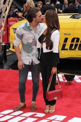 Kem Cetinay and Amber Davies attend the UK premiere of Logan Lucky at Vue Cinema Leicester Square in London. AUGUST 21st 2017  MESx171876