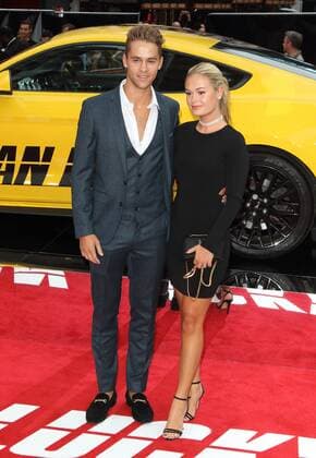 Logan Lucky UK film premiere London, UK. Julian Cowdrey and Ella Willis at Logan Lucky UK film premiere at the Vue West End, Leicester Square, London on 21st August 2017 LMK73-J688-220817 