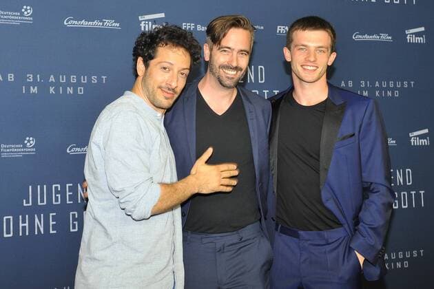 Fahri Yardim, Alain Gsponer, Jannis Niewoehner Ankunft zur Premiere Jugend ohne Gott im Kino Zoo Palast in Berlin, am 22.08.2017